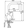 Смеситель для кухни FRAP H52 F4352-5 со встроенным фильтром (краном) под питьевую воду 35мм сатин